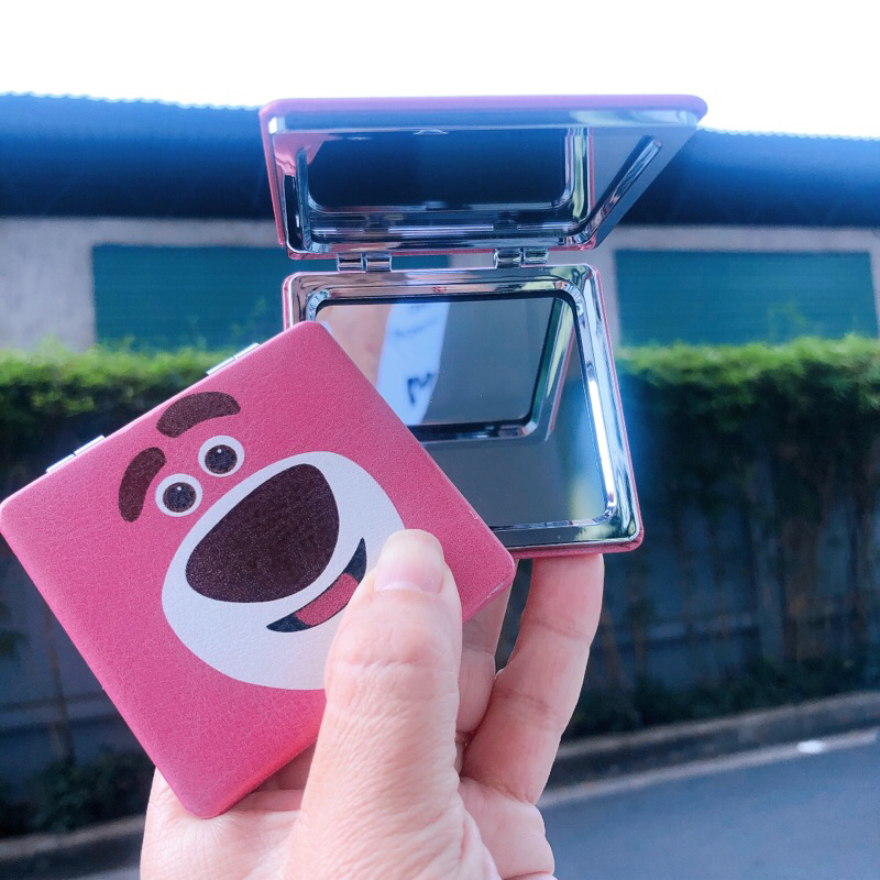 GƯƠNG MINI 2 MẶT GẤU DÂU LOTSO