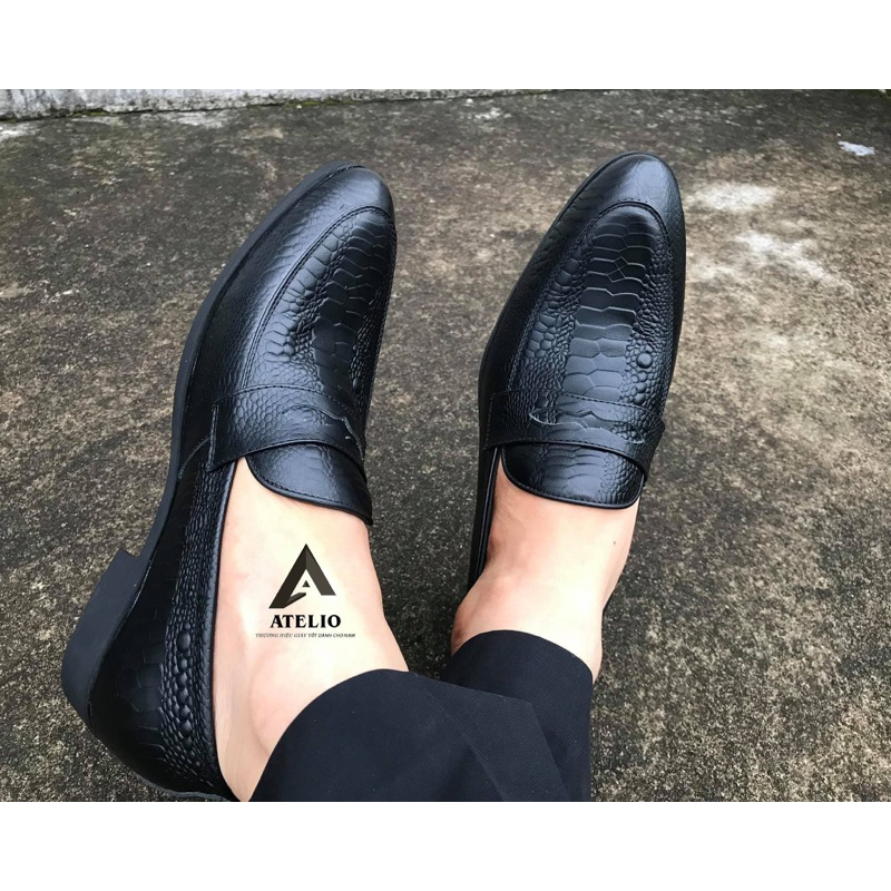 Giày lười tăng cao 7 cm da bò cao cấp, giày hot trend