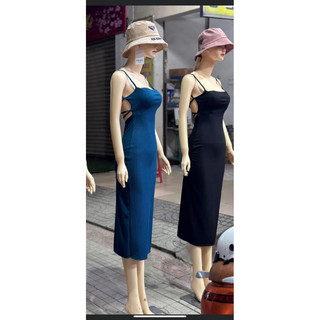 Đầm body dây đan lưng kèm mút ngựcm