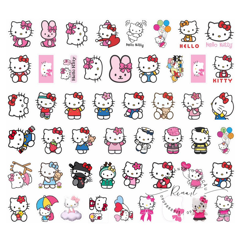 BỘ SƯU TẬP STICKER DÁN CHỦ ĐỀ HELLO KITTY SIÊU CUTIE SIÊU CHỐNG NƯỚC