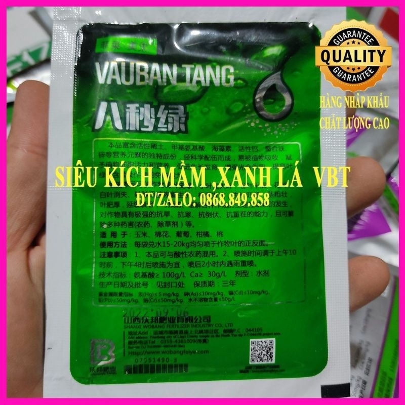 THUỐC SIÊU KÍCH MẦM CHỒI, XANH LÁ, MẬP ĐỌT VBT