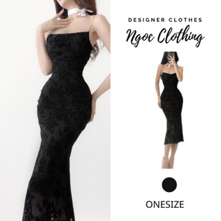 Váy 2 dây body dúm eo Le Vie En Rose NGOCCLOTHING nữ [FREESHIP] Đầm 2s ngắn ôm hoa quyến rũ, sang trọng, vintage HOT