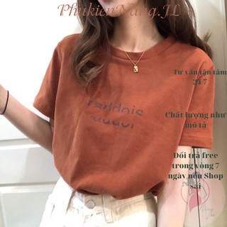 Áo thun nữ/ Unisex có chữ in độc đáo, vải thoáng mát