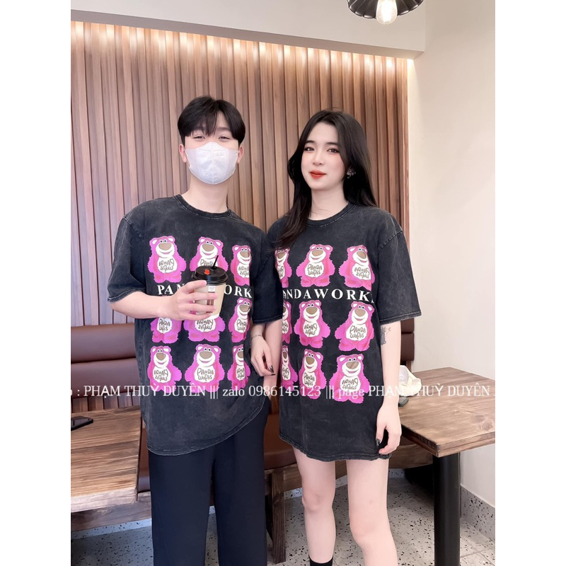 Áo Phông Loang Gấu Dâu