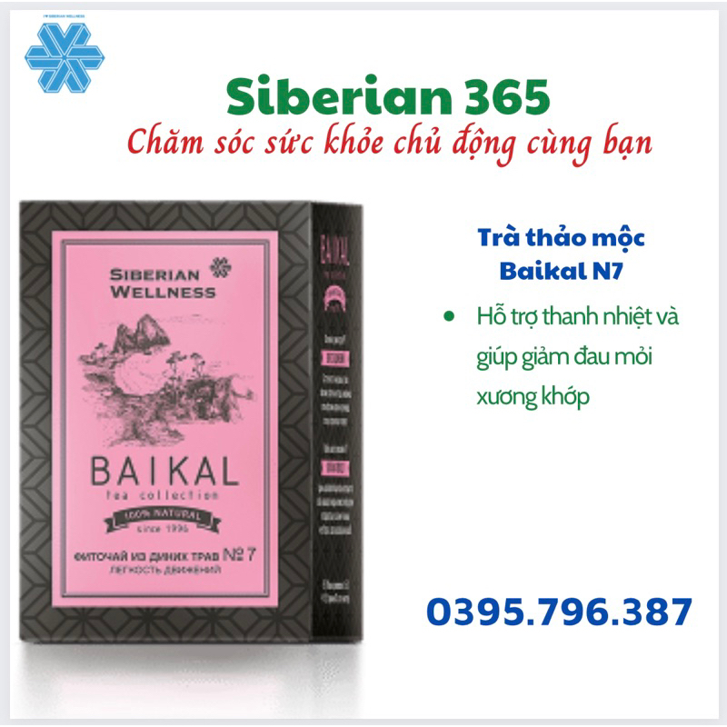 [Trà khớp N7] Trà thảo mộc Siberian Baikal tea collection Herbal tea N7- 30 gói - Date 2024