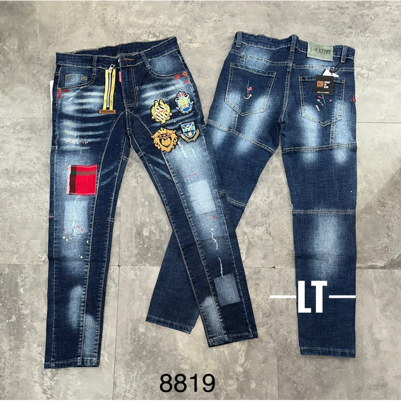 Những mâu quần jen nam  dài dsq ông côn quản châu lô gô hót nhất 2023 hình  ảnh  thật  giá rẻ khoá  lệch  kéo vàng