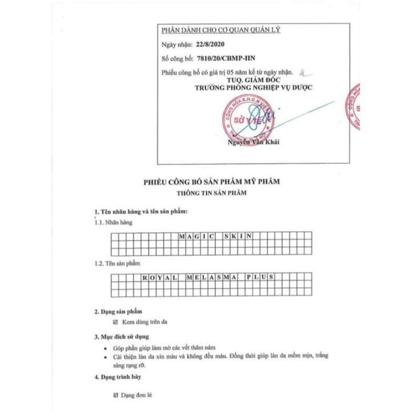 Cao nám hoàng cung_ mờ nám, dưỡng trắng da