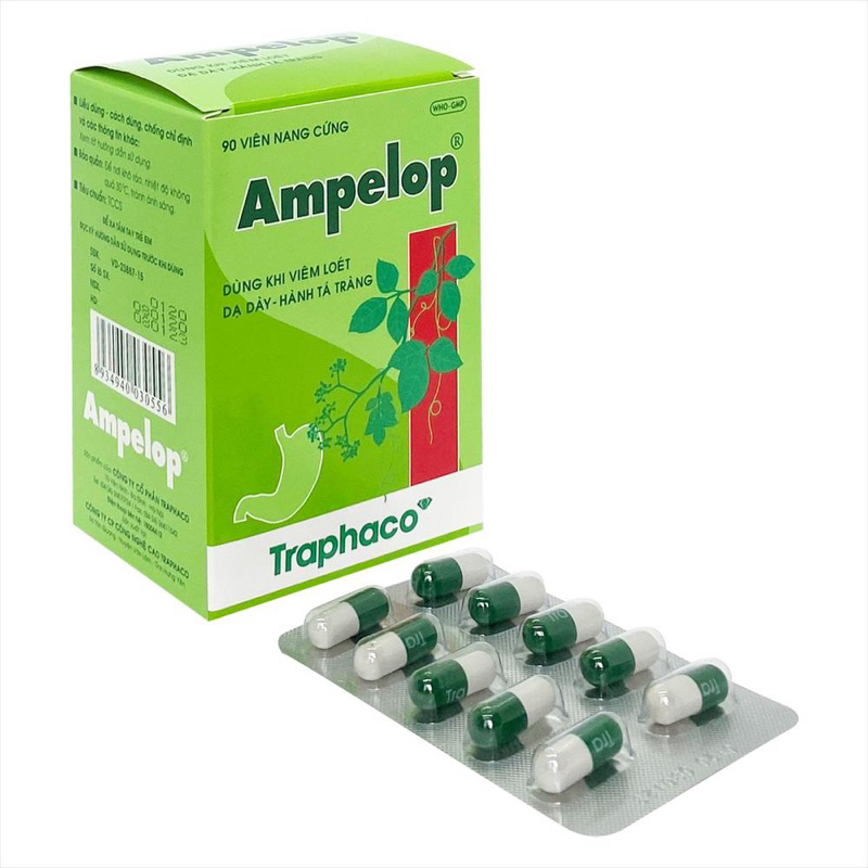 Hỗ trợ Dạ Dày. Ampelop Hộp 9 vỉ 10 viên.