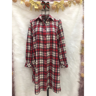 Váy Đầm Sơ Mi Ca Rô Nhật 2 hand- Size M.