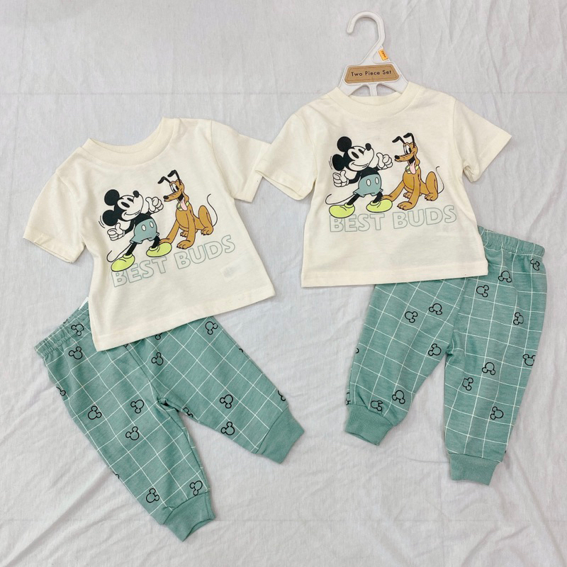 Bộ thun Mickey quần dài cho bé sz 3m-7y