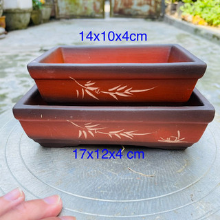 chậu gốm chữ nhật bộ 2 cái