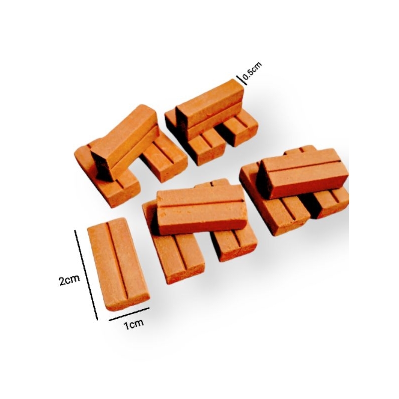 Gạch Mini Đất Sét Nung Xây Tiểu Cảnh Mô Hình Nhà DIY, Bể Cá Thuỷ Sinh