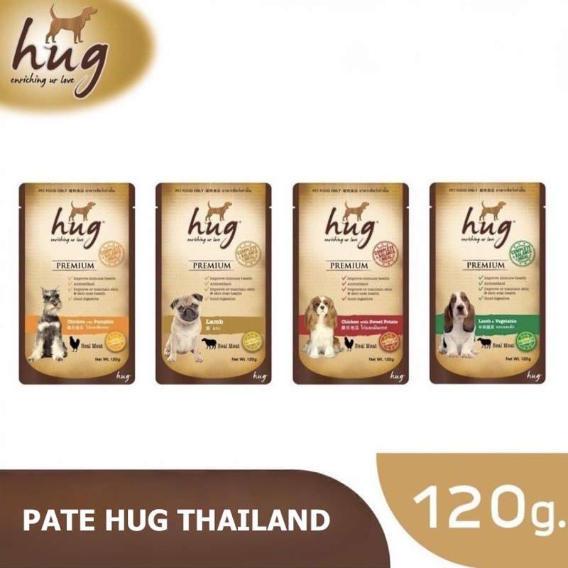 Pate Hug Thái Lan Thức Ăn Cho Chó Gói 120g