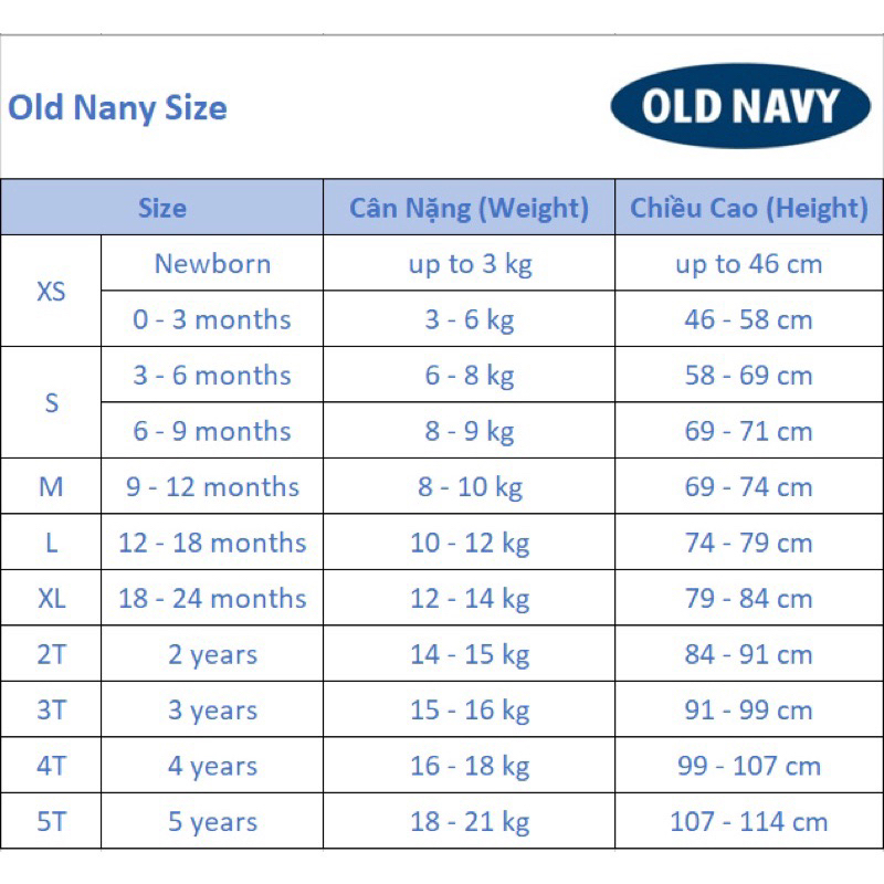 Áo phông cộc tay cho bé old navy auth
