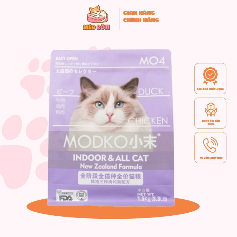 Hạt Cho Mèo Con Modko Thức Ăn Khô Dinh Dưỡng Cho Mèo Bầu Và Mọi Lứa Tuổi Surica (1,5kg)