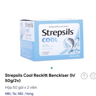 Viên Ngậm giảm đau họng Strepsil Cool