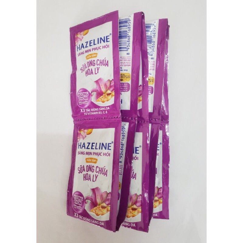 Sữa tắm hazeline 3 loại dây 12 gói