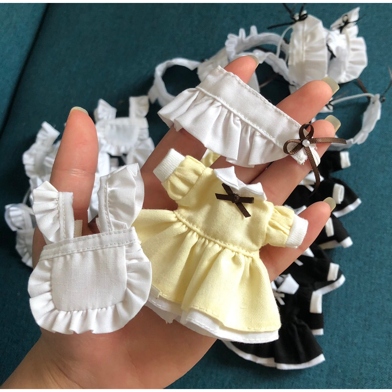 Set váy maid cho búp bê ob11, nendoll