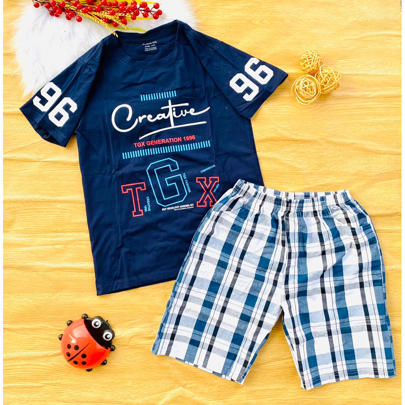 🚗 Bộ cotton hàng shop bé trai từ 40-65kg