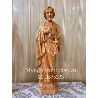 Tượng thánh giuse thợ gỗ pơmu cao 40cm