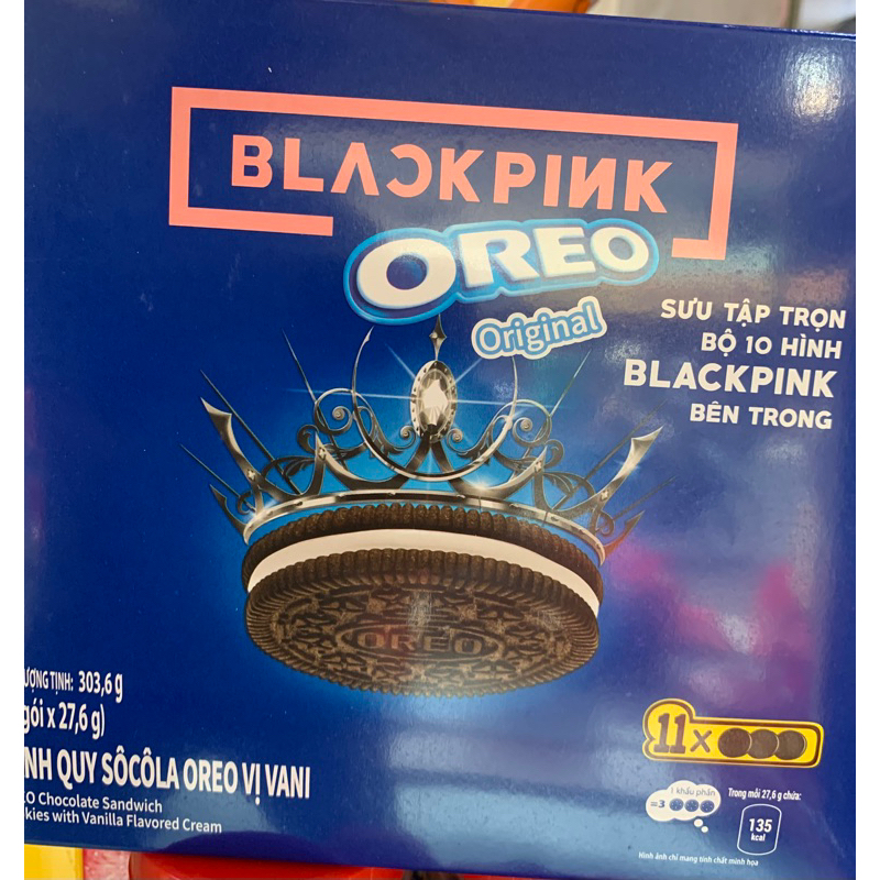 Hộp bánh Oreo Black Pink có thẻ sưu tầm