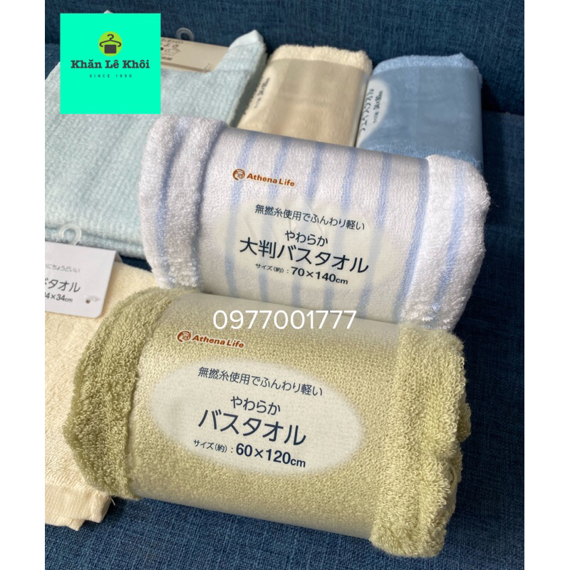 Khăn Mặt và Khăn tắm siêu mềm 100% Sợi Cotton không xoắn xuất Nhật xịn Phong Phú - Nhiều Mẫu