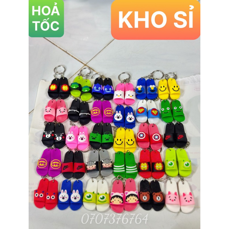 MÓC KHOÁ Hình ĐÔI DÉP Siêu Cưng,Chất Silicon