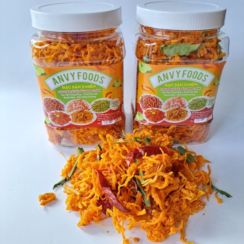 Khô gà lá chanh 500gr giòn ngon, đậm vị ( Ăn vặt AnVy Foods )
