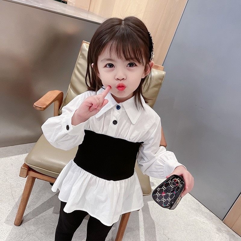Áo sơ mi tay dài phong cách Hàn quốc cho bé gái