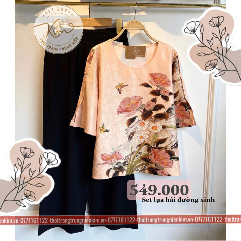 Sét lụa hải đường xinh