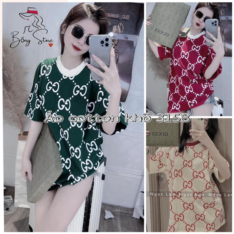 Áo phông chất Cotton KHÔ in Logo Gucci ♥️ mẫu mới hot hit— Bongstore