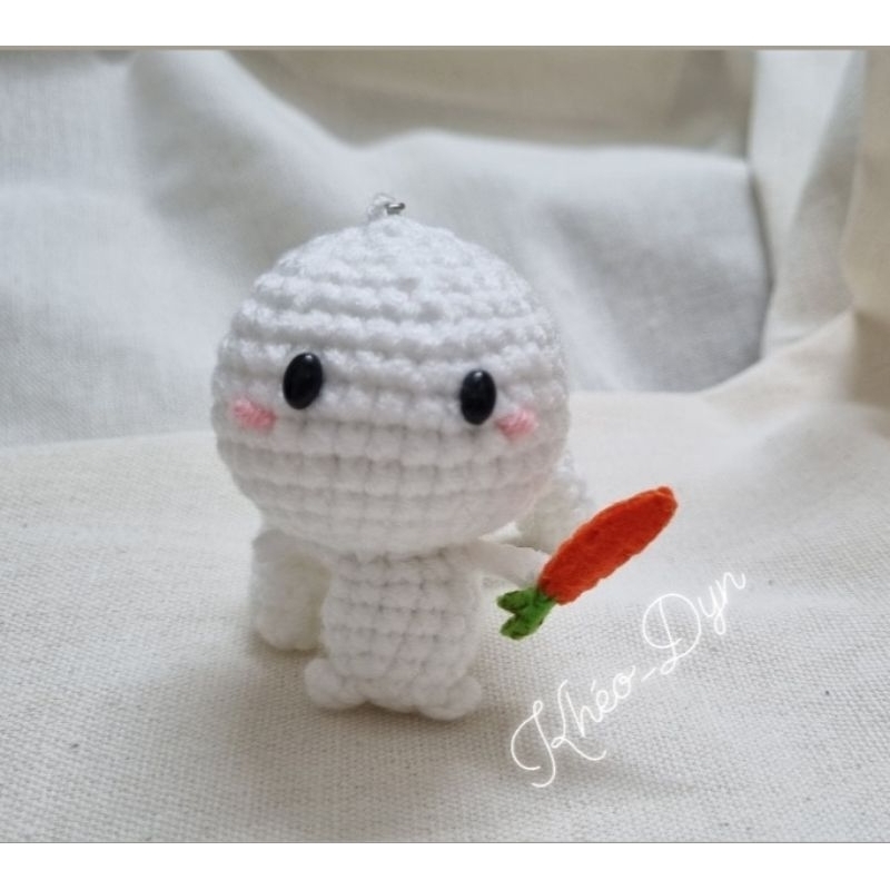 Thỏ bảy màu móc len handmade