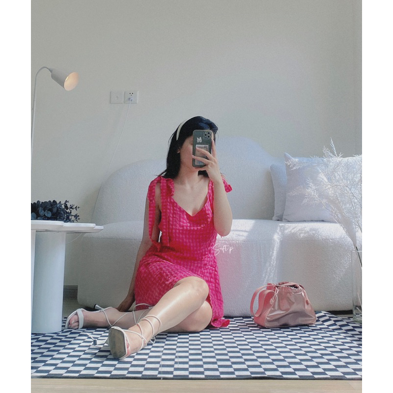 Đầm TANI caro chữ A | FREESIZE