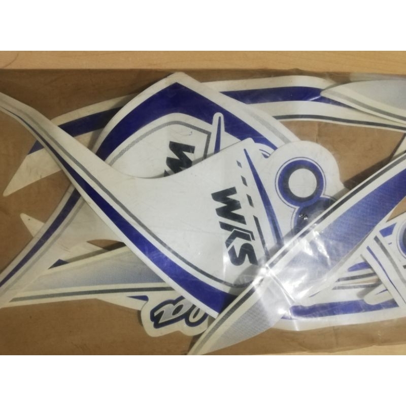 Bộ tem angela 50cc màu trắng xanh