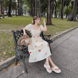ĐẦM MAXI HOA TAY PHỒNG
