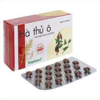 Hỗ trợ đen tóc. hà thủ ô. hộp 100 viên.