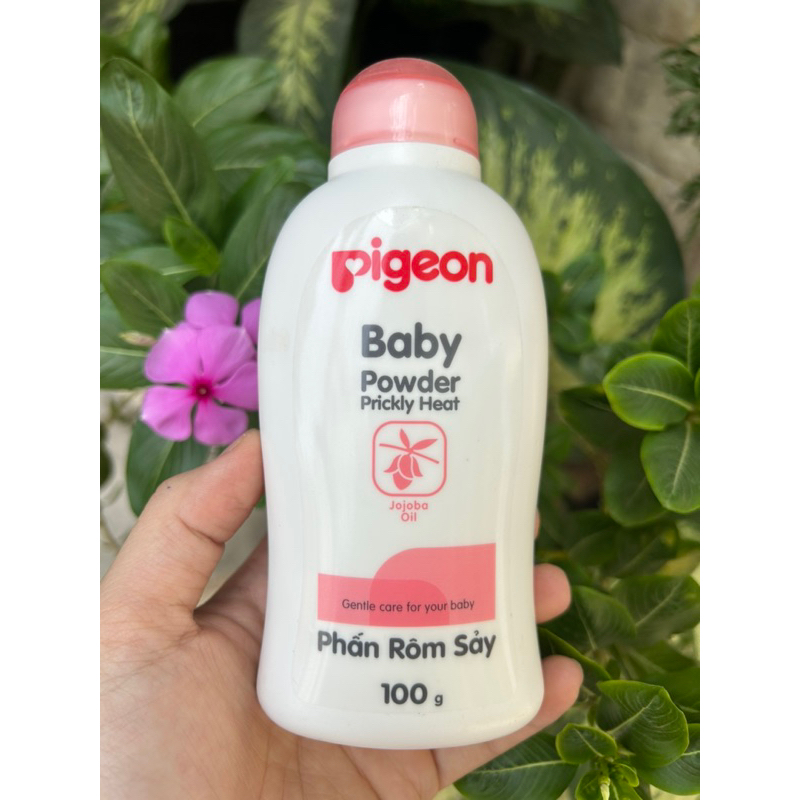 100g - Phấn rôm sảy Pigeon nắp MÀU HỒNG