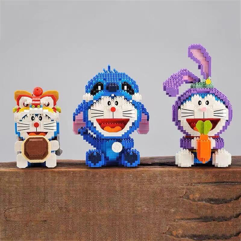 Xếp Hình DOREMON kỳ lân mô hình luffy thần mặt trời nika