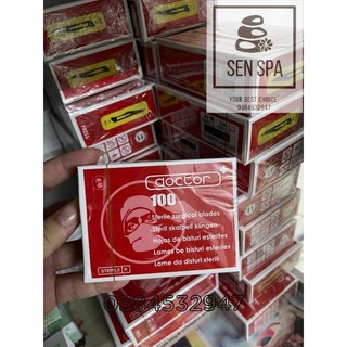 Hộp 100 lưỡi dao mổ số 11 - dao nặn mụn số 11 dùng trong spa, thẩm mỹ