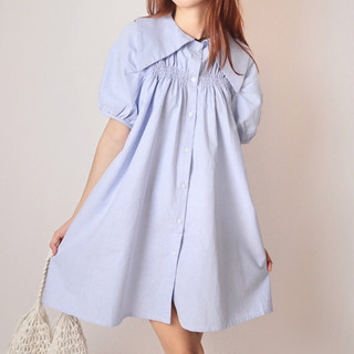 Đầm Sơ Mi Babydoll OLARI Lá Cổ - OL221 - Naive Dress