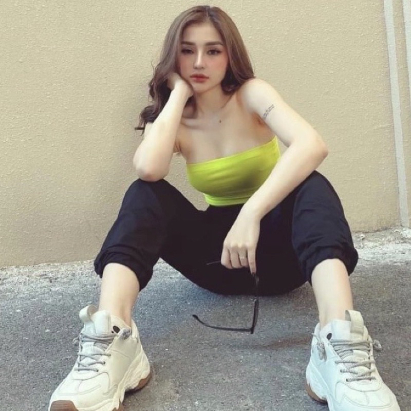 Áo ống quây ngực croptop thun trơn 7 màu hottrend nữ (đen,trắng,hồng,cam,xanh neon,xanh lá cây) | BigBuy360 - bigbuy360.vn