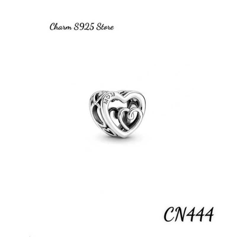 CHARM PAN ALE HOẠ TIẾT TIM BẠC S925 CAO CẤP