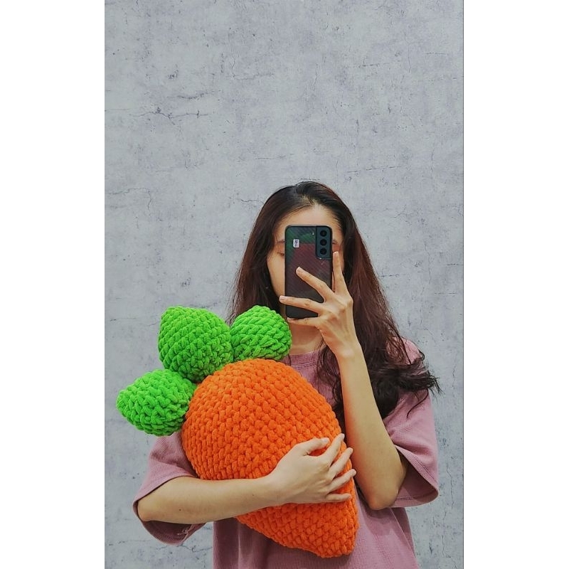 Gấu bông Cà rốt siêu to bằng len handmade