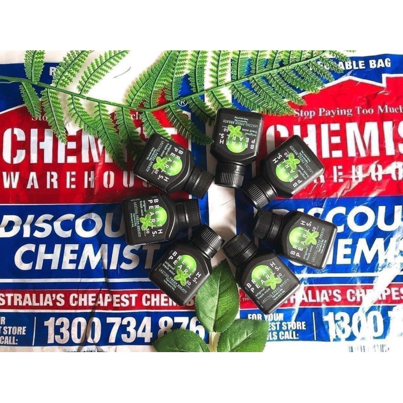 Viên Uống Thơm Miệng Breath Pearls 50 Viên Úc Chính Hãng Khử mùi hôi miệng