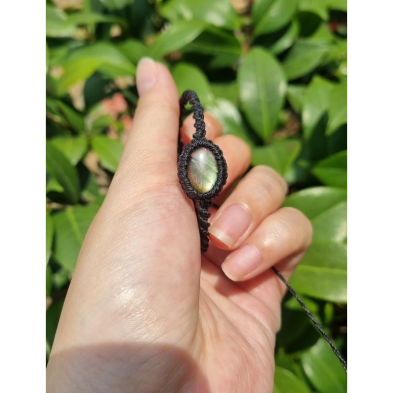 Vòng tay Macrame Moonstone, Labradorite