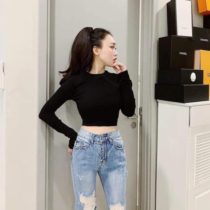 Áo cardigan dáng ngắn xanh_đen