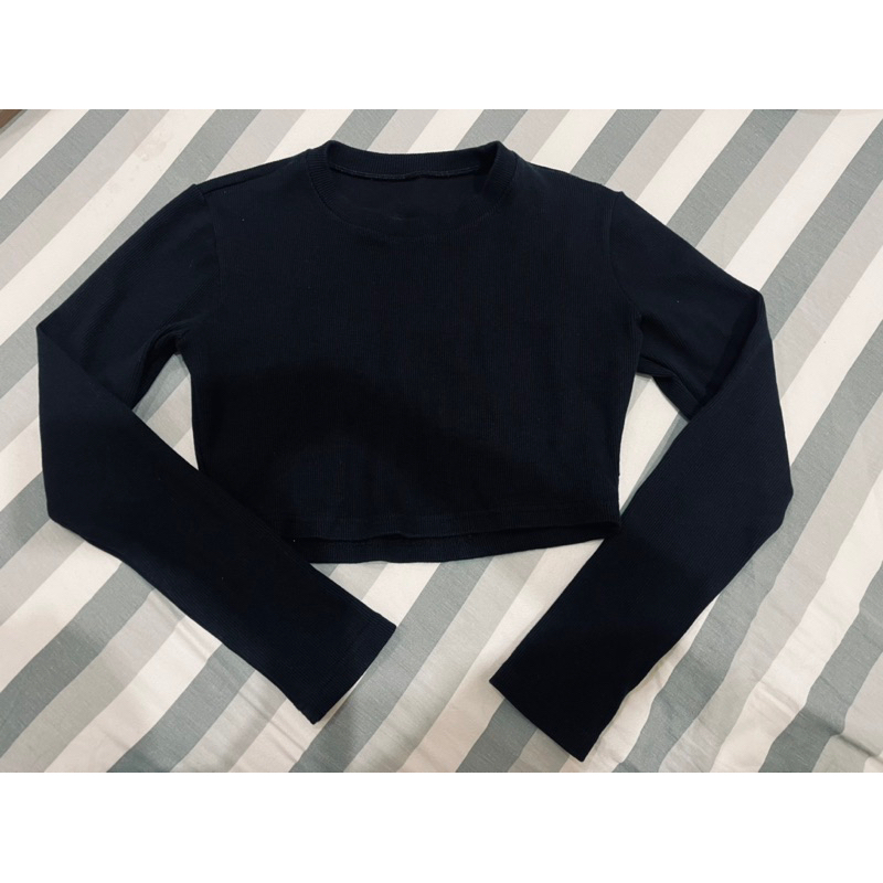 Áo cardigan dáng ngắn xanh_đen