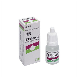 Nước muối vệ sinh mắt mũi. Efticol. Lốc 10 chai 10ml