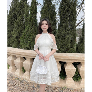 Cara Dress ( Đầm yếm dự tiệc bèo nhún )