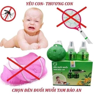 Đèn đuổi Muỗi Tam Bảo An xanh 1 cùi, 2 lọ dầu